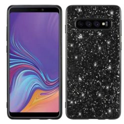   Samsung Galaxy S10  TPU Csillámló Szilikon Tok Glitteres Fényes Fekete