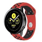 Samsung Galaxy Watch Active Óraszíj - Pótszíj SM-R500 Szilikon Hollow Style Lyukacsos Piros/Fekete