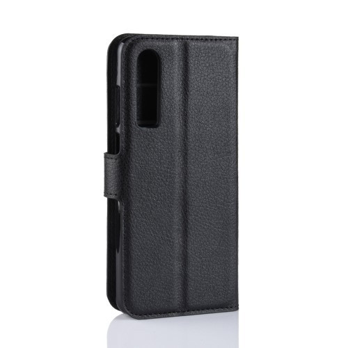 Huawei P30 Notesz Tok Business Series Kitámasztható Bankkártyatartóval Fekete