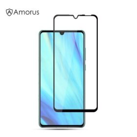   Huawei P30 Képernyővédő Üveg - Tempered Glass AMORUS - Fekete