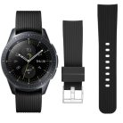 Samsung Galaxy Watch 42mm Óraszíj - Pótszíj Szilikon Stripe Texture Style RMPACK Fekete