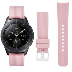   Samsung Galaxy Watch 42mm Óraszíj - Pótszíj Szilikon Stripe Texture Style RMPACK Rózsaszín