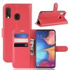 Samsung Galaxy A20e Notesz Tok Business Series Kitámasztható Bankkártyatartóval Piros