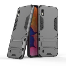   Samsung Galaxy A10 2in1 Tok Ütésálló - Kitámasztható TPU Hybrid Szürke