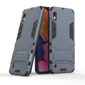   Samsung Galaxy A10 2in1 Tok Ütésálló - Kitámasztható TPU Hybrid Sötétkék