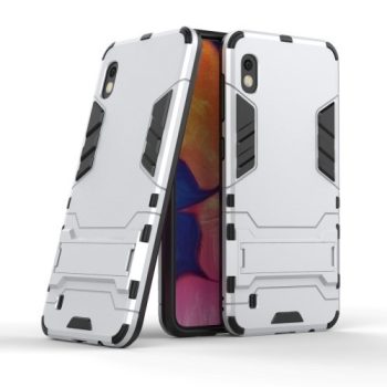 Samsung Galaxy A10 2in1 Tok Ütésálló - Kitámasztható TPU Hybrid Ezüst   Samsung Galaxy A10 2in1 Tok Ütésálló - Kitámasztható TPU Hybrid Ezüst