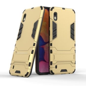 Samsung Galaxy A10 2in1 Tok Ütésálló - Kitámasztható TPU Hybrid Arany   Samsung Galaxy A10 2in1 Tok Ütésálló - Kitámasztható TPU Hybrid Arany