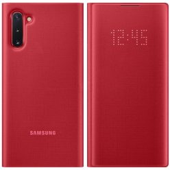   Samsung Galaxy Note 10 Gyári Tok LED View Cover EF-NN970PREGWW Piros