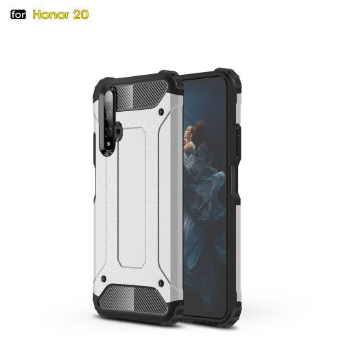Huawei Honor 20 Ütésálló Armor Tok Guard Series 2in1 Ezüst