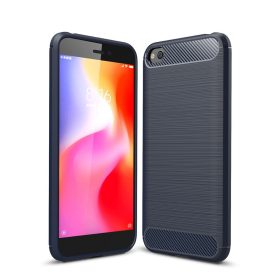   Xiaomi Redmi GO Szilikon Tok Ütésállókivitel Karbon Mintázattal Sötétkék
