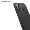 RMPACK Xiaomi Redmi Note 8 Szilikon Tok Bőrmintázattal TPU Prémium Fekete