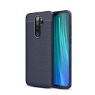 RMPACK Xiaomi Redmi Note 8 Pro Szilikon Tok Bőrmintázattal TPU Prémium Sötétkék