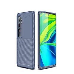   RMPACK Xiaomi Mi Note 10 / Mi Note 10 Pro Tok Szilikon TPU Carbon Fiber - Karbon Minta Sötétkék