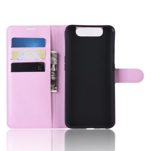 RMPACK Samsung Galaxy A80 Notesz Tok Business Series Kitámasztható Bankkártyatartóval Rózsaszín