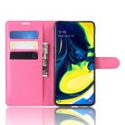 RMPACK Samsung Galaxy A80 Notesz Tok Business Series Kitámasztható Bankkártyatartóval Pink