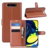 RMPACK Samsung Galaxy A80 Notesz Tok Business Series Kitámasztható Bankkártyatartóval Barna