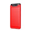 RMPACK Samsung Galaxy A80 Szilikon Tok MOFI Ütésállókivitel Karbon Mintázattal Piros