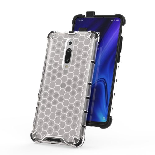 RMPACK Xiaomi Mi 9T Mi 9T Pro Shock-Proof Szilikon Tok Ütésálló Kivitel Honeycomb Style Fehér