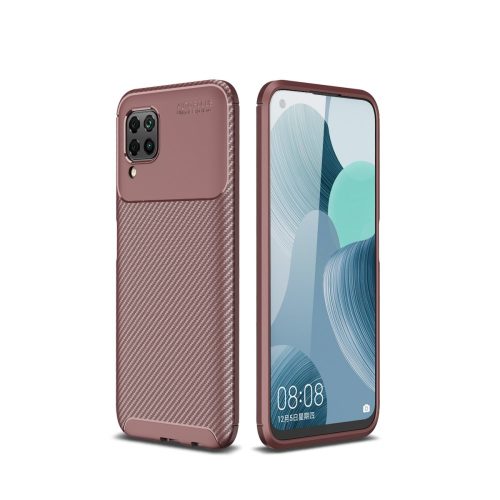 RMPACK Huawei P40 Lite Tok Szilikon TPU Ütésálló New Carbon Barna