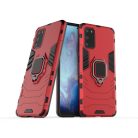 RMPACK Samsung Galaxy S20 Ütésálló Tok Ring Armor 2in1 TPU Hybrid Piros