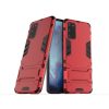 RMPACK Samsung Galaxy S20 Védőtok 2in1 Tok Ütésálló - Kitámasztható TPU Hybrid Piros