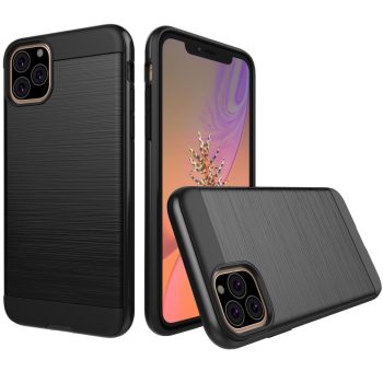 RMPACK iPhone 11 Ütésálló Tok Szálcsiszoltkivitel Fekete   RMPACK iPhone 11 Ütésálló Tok Szálcsiszoltkivitel Fekete