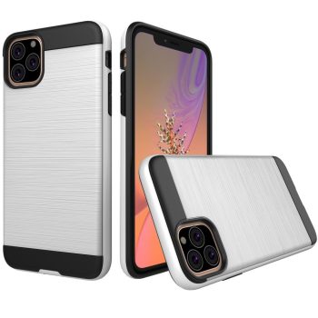 RMPACK iPhone 11 Ütésálló Tok Szálcsiszoltkivitel Ezüst   RMPACK iPhone 11 Ütésálló Tok Szálcsiszoltkivitel Ezüst