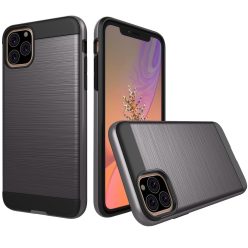   RMPACK iPhone 11 Ütésálló Tok Szálcsiszoltkivitel Sötétszürke