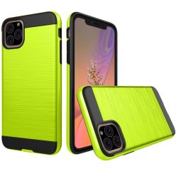 RMPACK iPhone 11 Ütésálló Tok Szálcsiszoltkivitel Zöld