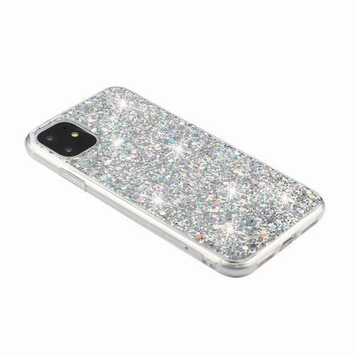 RMPACK iPhone 11 Csillámló Csillogó Szilikon Tok Ezüst