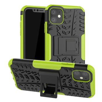 RMPACK iPhone 11 Kitámasztható Ütésálló Tok Cool Tyre Autógumi Mintás Zöld   RMPACK iPhone 11 Kitámasztható Ütésálló Tok Cool Tyre Autógumi Mintás Zöld