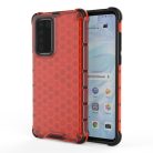 RMPACK Huawei P40 Shock-Proof Szilikon Tok Ütésálló Kivitel Honeycomb Style Piros