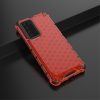 RMPACK Huawei P40 Shock-Proof Szilikon Tok Ütésálló Kivitel Honeycomb Style Piros