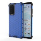 RMPACK Huawei P40 Shock-Proof Szilikon Tok Ütésálló Kivitel Honeycomb Style Sötétkék