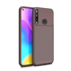   RMPACK Huawei P40 Lite E Tok Szilikon TPU Ütésálló New Carbon Barna