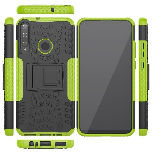 RMPACK Huawei P40 Lite E Ütésálló Tok Kitámasztható 2in1 Hybrid Zöld