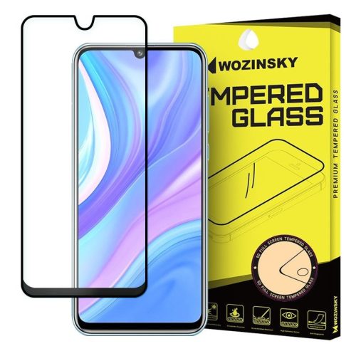 Huawei P40 Lite Képernyővédő Üveg Tempered Glass Full Size Fekete