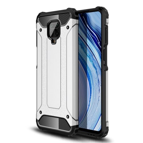 RMPACK Xiaomi Redmi Note 9S / Note 9 Pro Ütésálló Armor Tok Guard Series 2in1 Ezüst