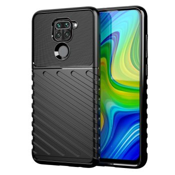 RMPACK Xiaomi Redmi Note 9 Szilikon Tok Twill Ütésálló Thunder Series Kivitel Fekete   RMPACK Xiaomi Redmi Note 9 Szilikon Tok Twill Ütésálló Thunder Series Kivitel Fekete