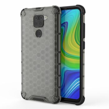 RMPACK Xiaomi Redmi Note 9 Shock-Proof Szilikon Tok Ütésálló Kivitel Honeycomb Style Szürke   RMPACK Xiaomi Redmi Note 9 Shock-Proof Szilikon Tok Ütésálló Kivitel Honeycomb Style Szürke