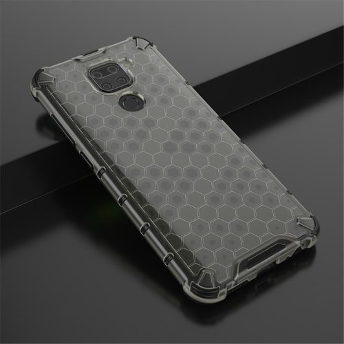 RMPACK Xiaomi Redmi Note 9 Shock-Proof Szilikon Tok Ütésálló Kivitel Honeycomb Style Szürke