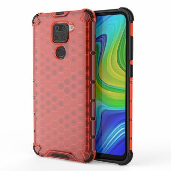 RMPACK Xiaomi Redmi Note 9 Shock-Proof Szilikon Tok Ütésálló Kivitel Honeycomb Style Piros   RMPACK Xiaomi Redmi Note 9 Shock-Proof Szilikon Tok Ütésálló Kivitel Honeycomb Style Piros