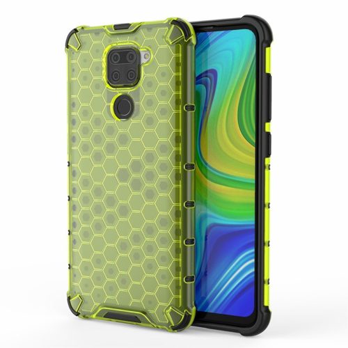 RMPACK Xiaomi Redmi Note 9 Shock-Proof Szilikon Tok Ütésálló Kivitel Honeycomb Style Zöld