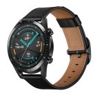 RMPACK Huawei Watch GT GT2 GT 2e Watch Magic Pótszíj Bőr Szíj Óraszíj Fekete