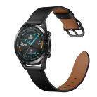 RMPACK Huawei Watch GT GT2 GT 2e Watch Magic Pótszíj Bőr Szíj Óraszíj Fekete