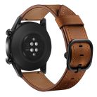 RMPACK Huawei Watch GT GT2 GT 2e Watch Magic Pótszíj Bőr Szíj Óraszíj Sötétbarna