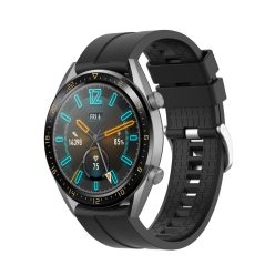   RMPACK Huawei Watch GT 46mm Szilikon Pótszíj Óraszíj Elegant-Sport Series Fekete