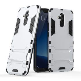   RMPACK Huawei Mate 20 Lite 2in1 Tok Ütésálló - Kitámasztható TPU Hybrid Ezüst