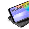 RMPACK Huawei Y6P Szilikon Tok Bőrmintázattal TPU Prémium Fekete