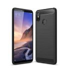 RMPACK Xiaomi Mi Max 3 Szilikon Tok Ütésállókivitel Karbon Mintázattal Fekete